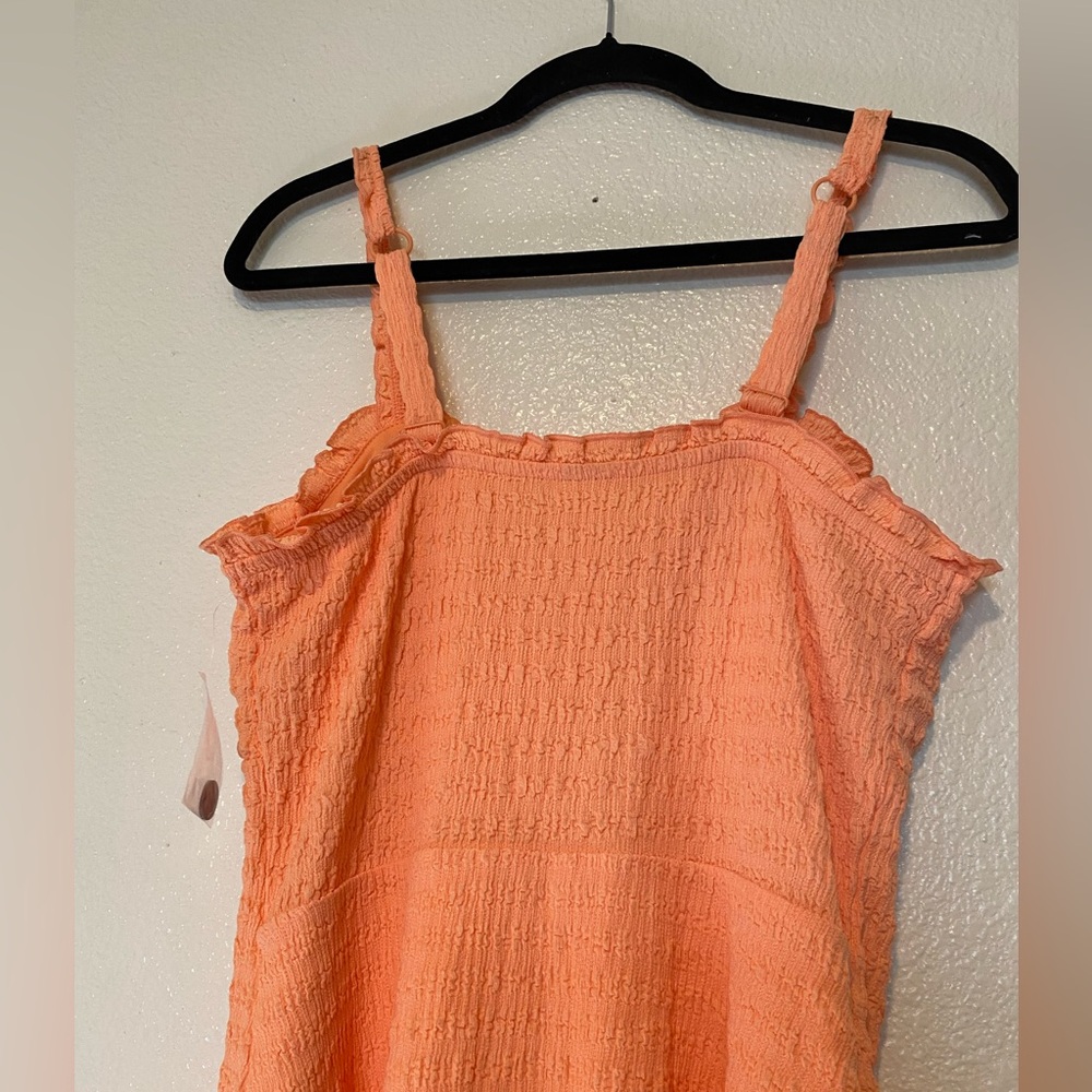 No Boundaries Vibrant Orange Textured Top Size M - Picture 4 of 8